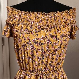 Off shoulder floral top